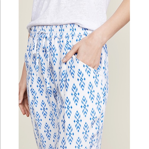 Joie | Dilys Printed Cropped Silk Trousers Joggers - Picture 2 of 7